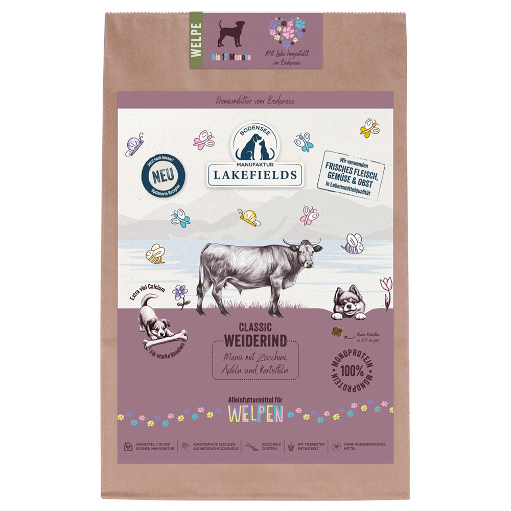 Hundefutter, Classic Weiderind, Kalzium, Bodensee, Beutel