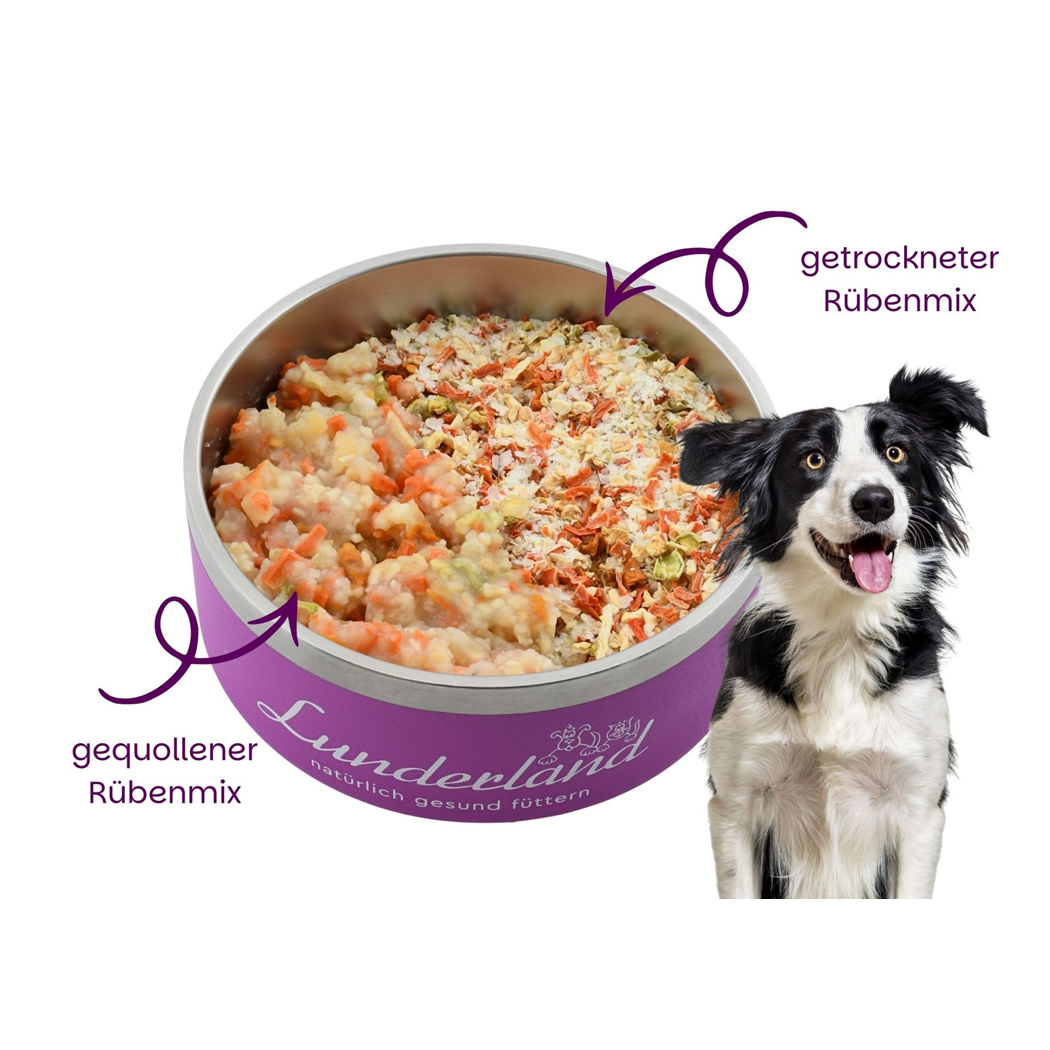 Hunde-Nassfutter, Rindergenuss, Karotten, Gemüse, Tiernahrungbelohnung