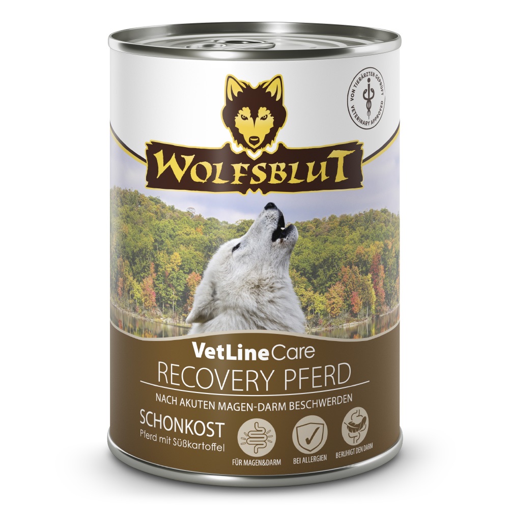 Wolfsblut Vetline Care Nassfutter Recovery 395g - Pferd Bär, Tierwelt, Aluminium, Zinn, Kann