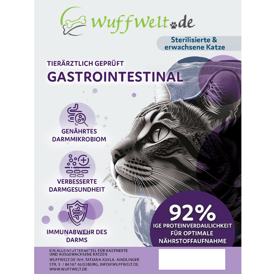 Katzenfutter, Gastrointestinal, Darmgesundheit, Proteinanteil, Immunabwehr