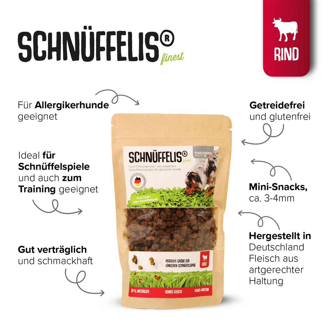 Hundefutter, Trockenfutter, Schnäüffelis, Allergikerhunde, MINI-Snacks