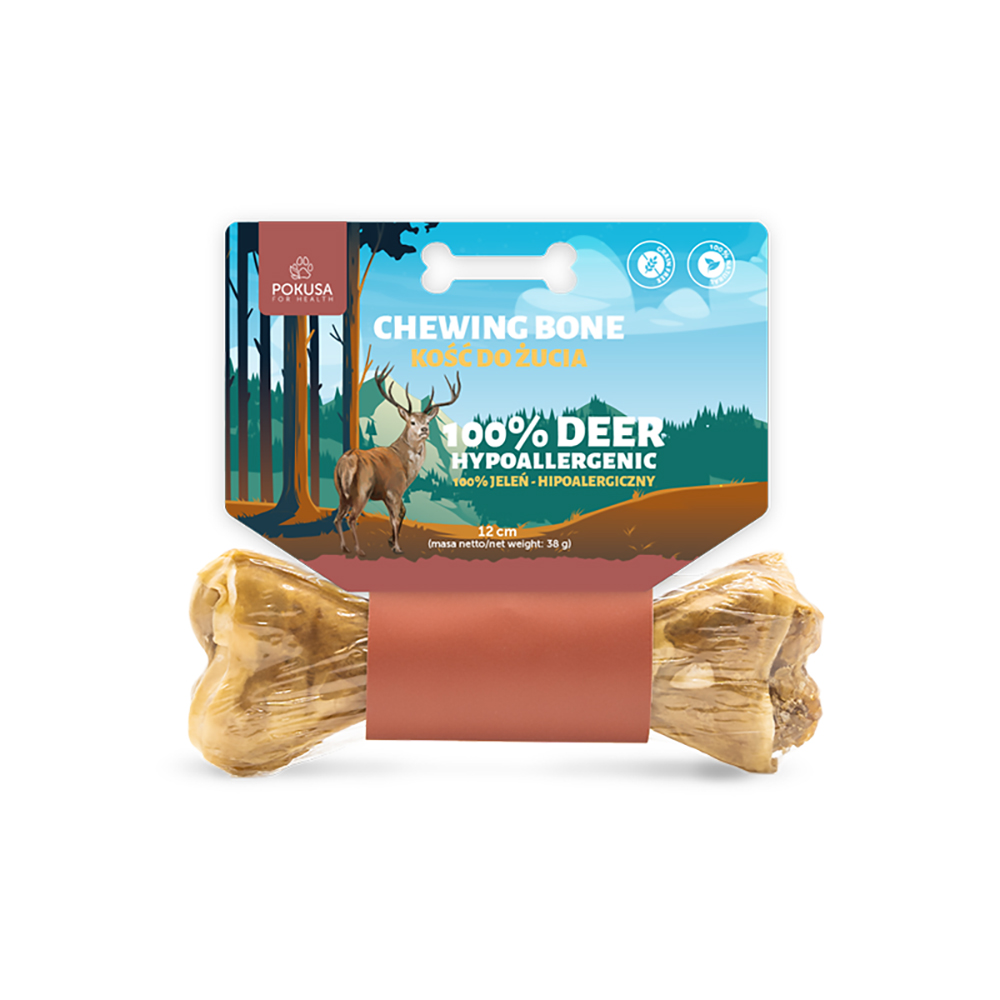 Kau-Spielzeug, Kauknochen, Hundesnack, 100% Reh, hypoallergenisch