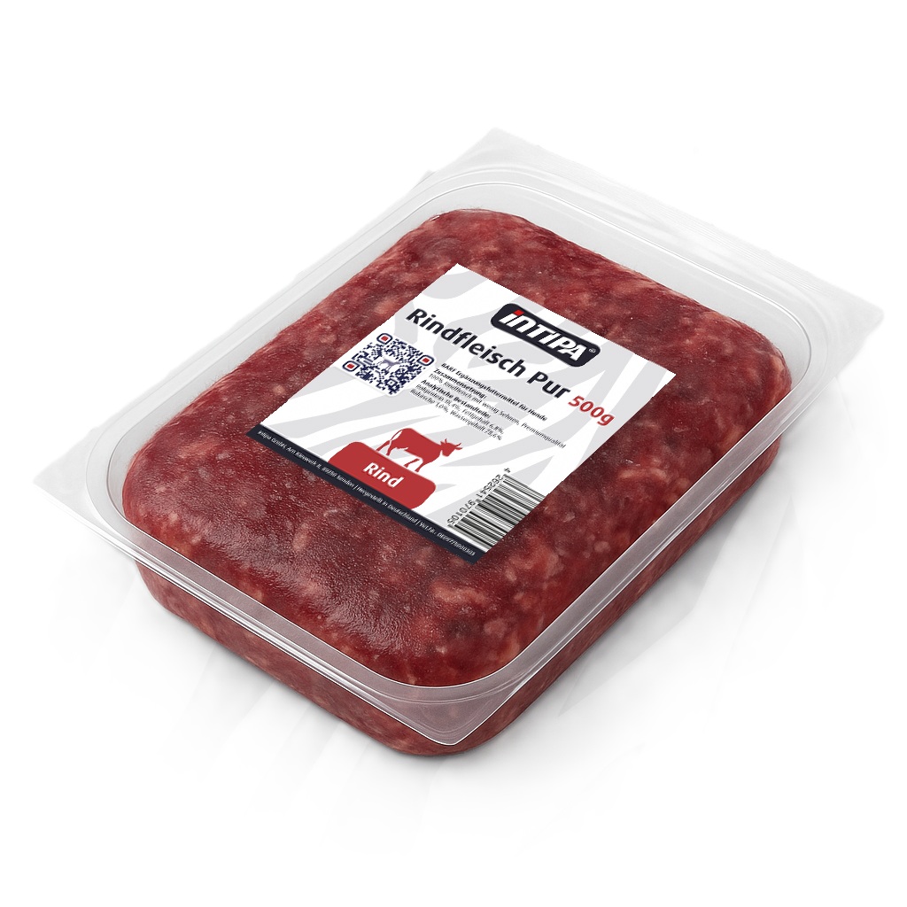 Rindfleisch, Hackfleisch, Bratfleisch, 500g, Packung