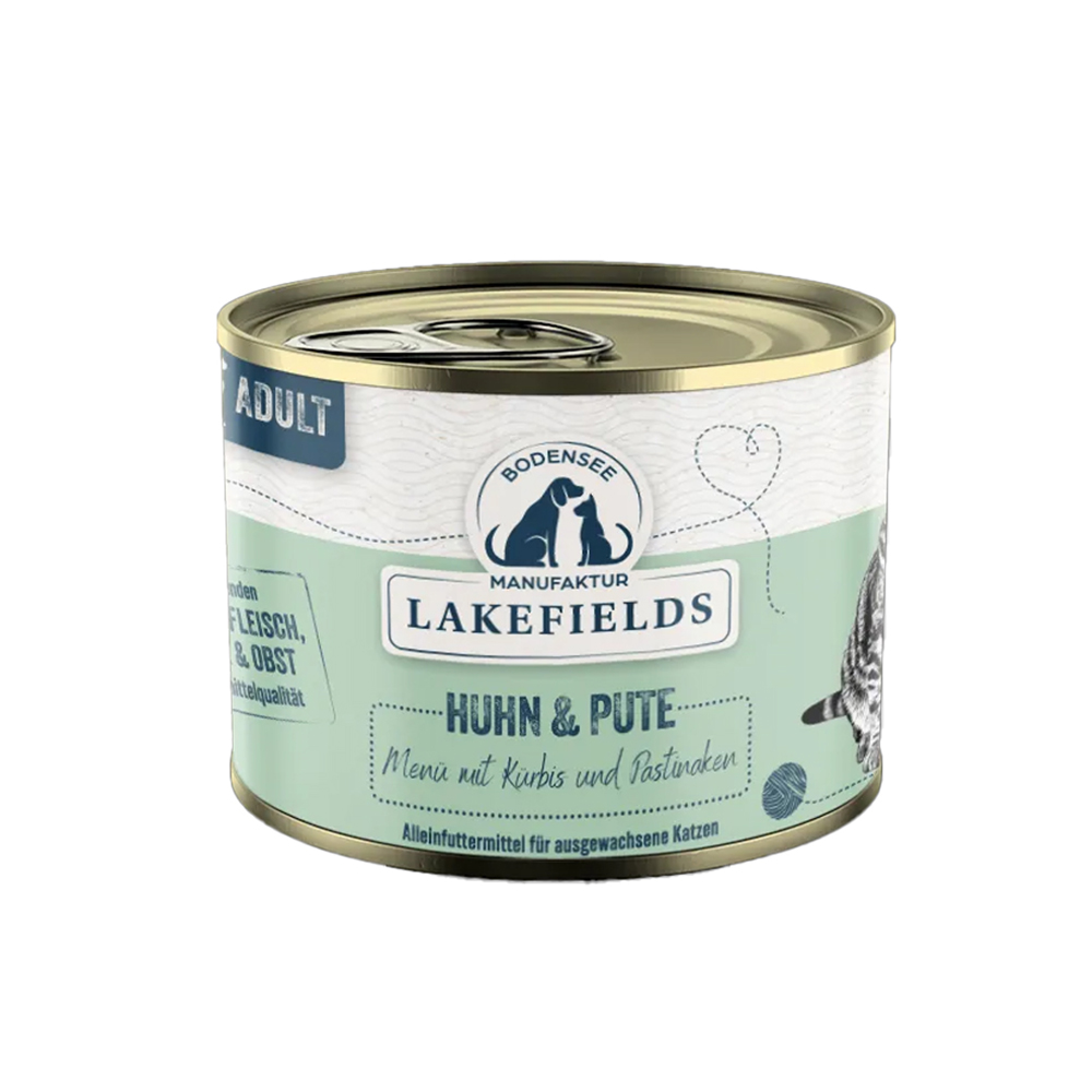 Katzenfutter, Huhn & Pute, Dosenfutter, Adult, Lakefields