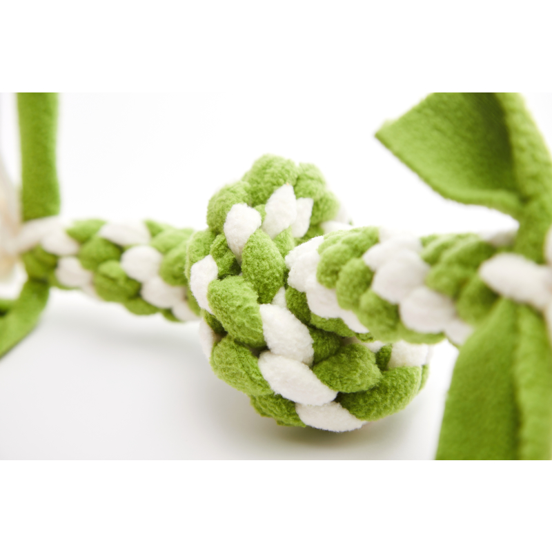 Kordel, Knotenknot, Grün-Weiß, Filz, Textilkordel
