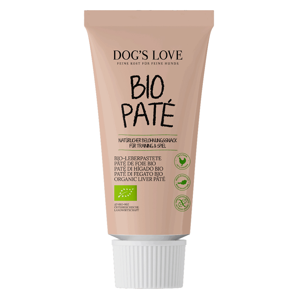 Biopaste, Leberpastete, Hunde-Snack, Bio-Label, Tube