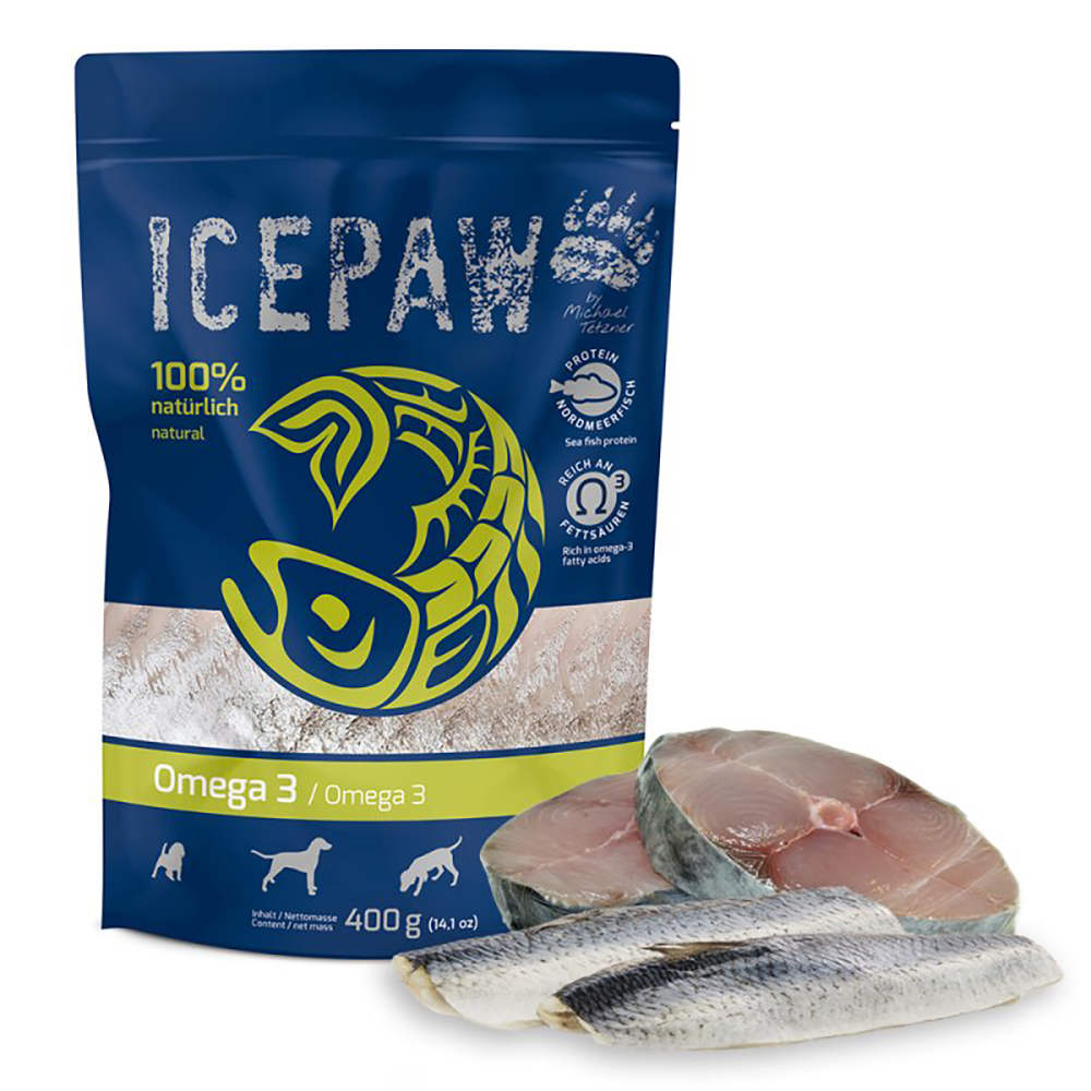 ICEPAW Omega 3 400g - 100% natürlich - Makrele und Hering