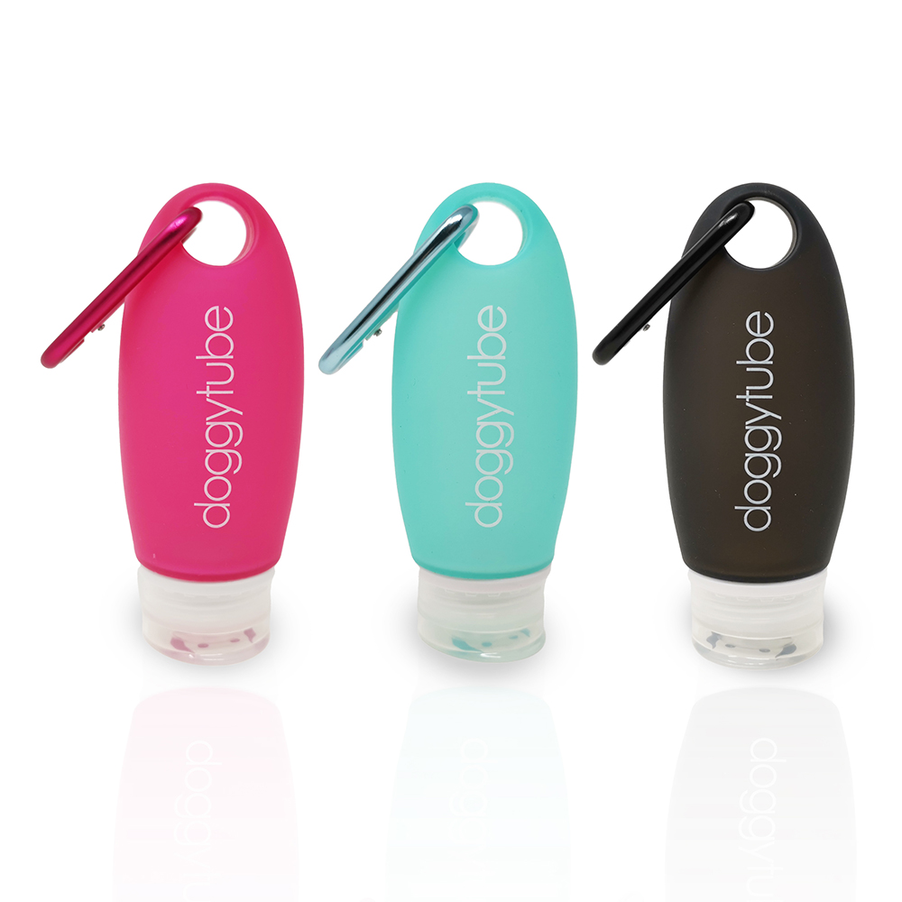 Flasche Händedesinfektion, Tragbare Flasche, Reisegröße, 3er-Pack, Clip-Zubehör