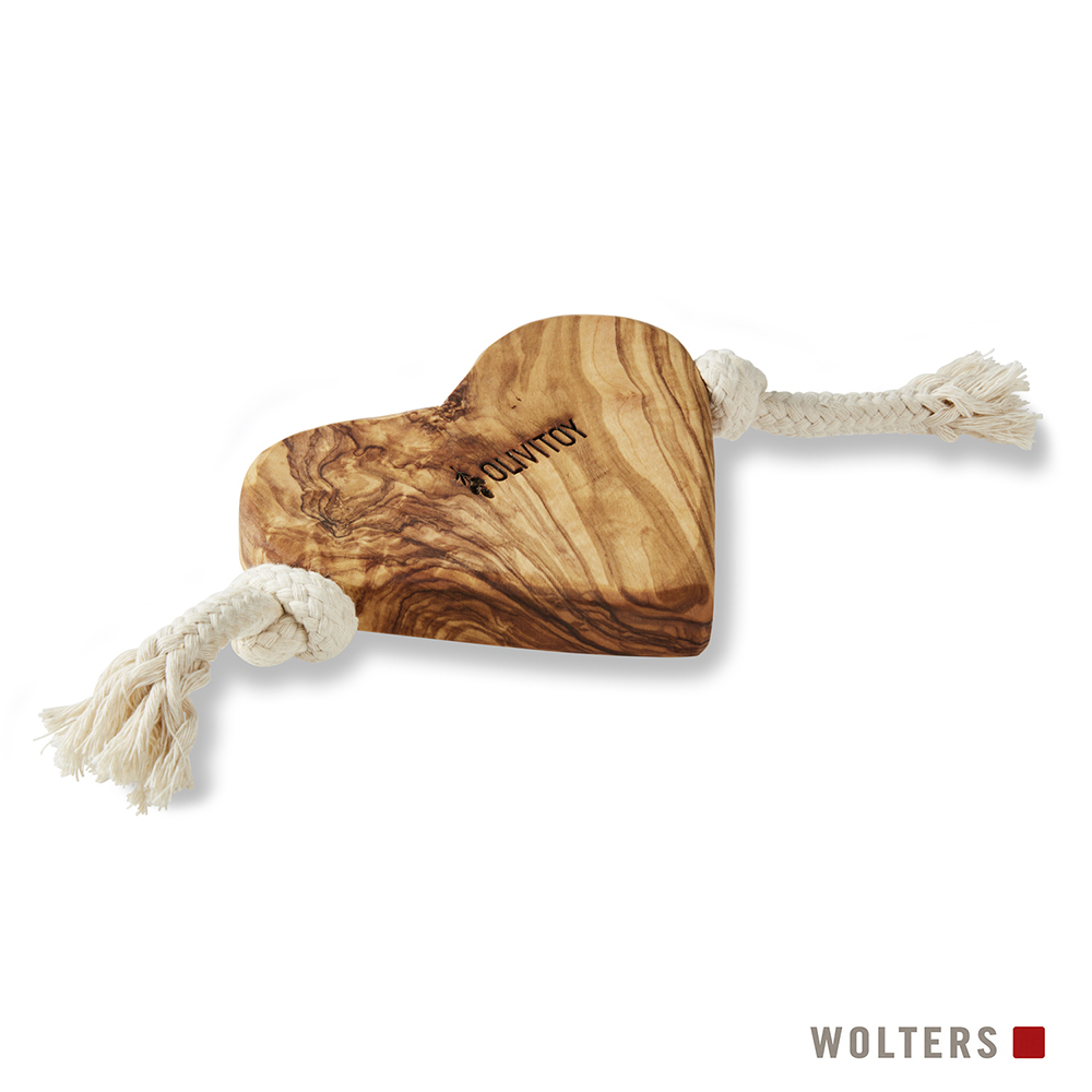Holzspielzeug, Herzform, Rope Toy, Naturholz, Kordelspielzeug