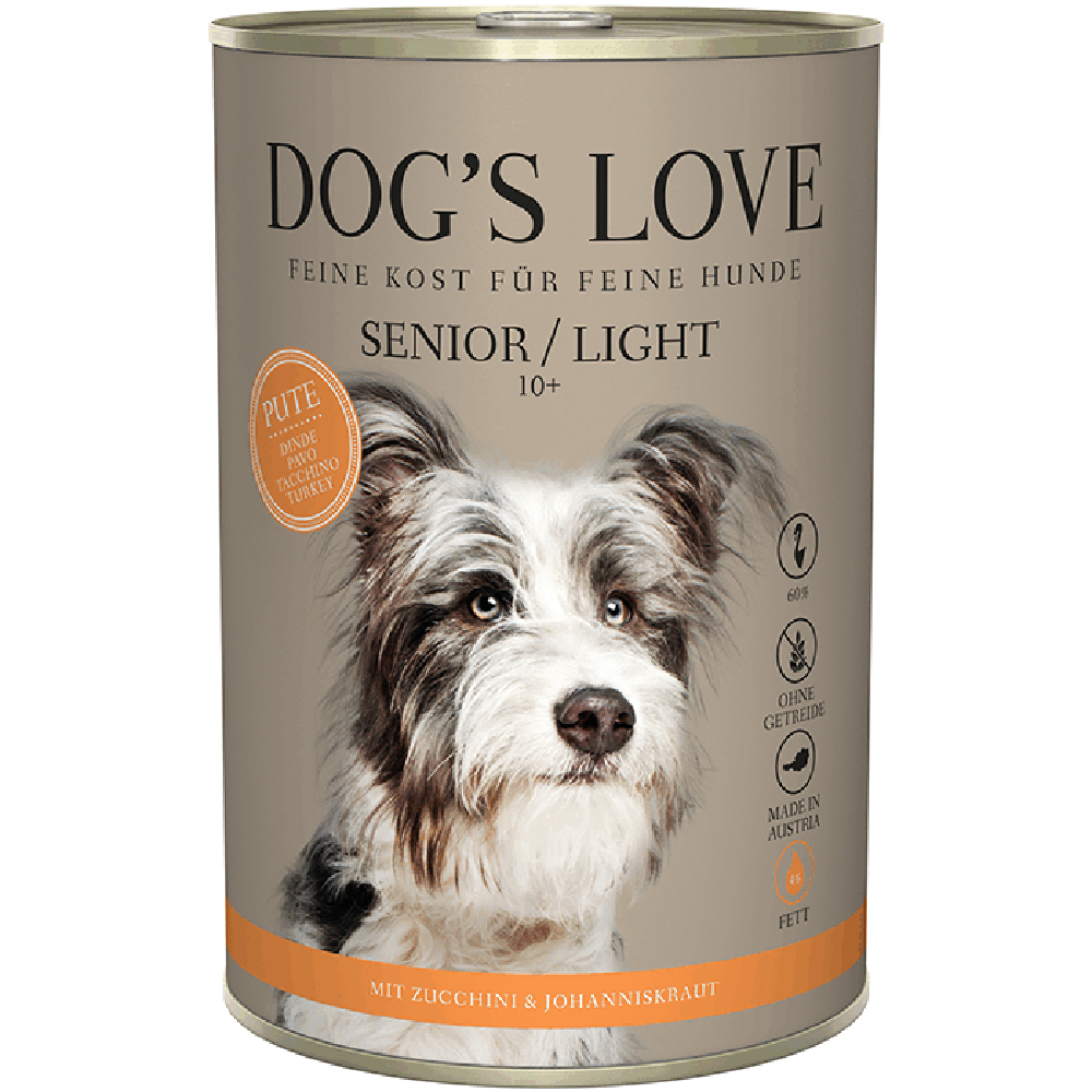 DOG’S LOVE Senior Pute u Light Hunde Senioren Nassfutter