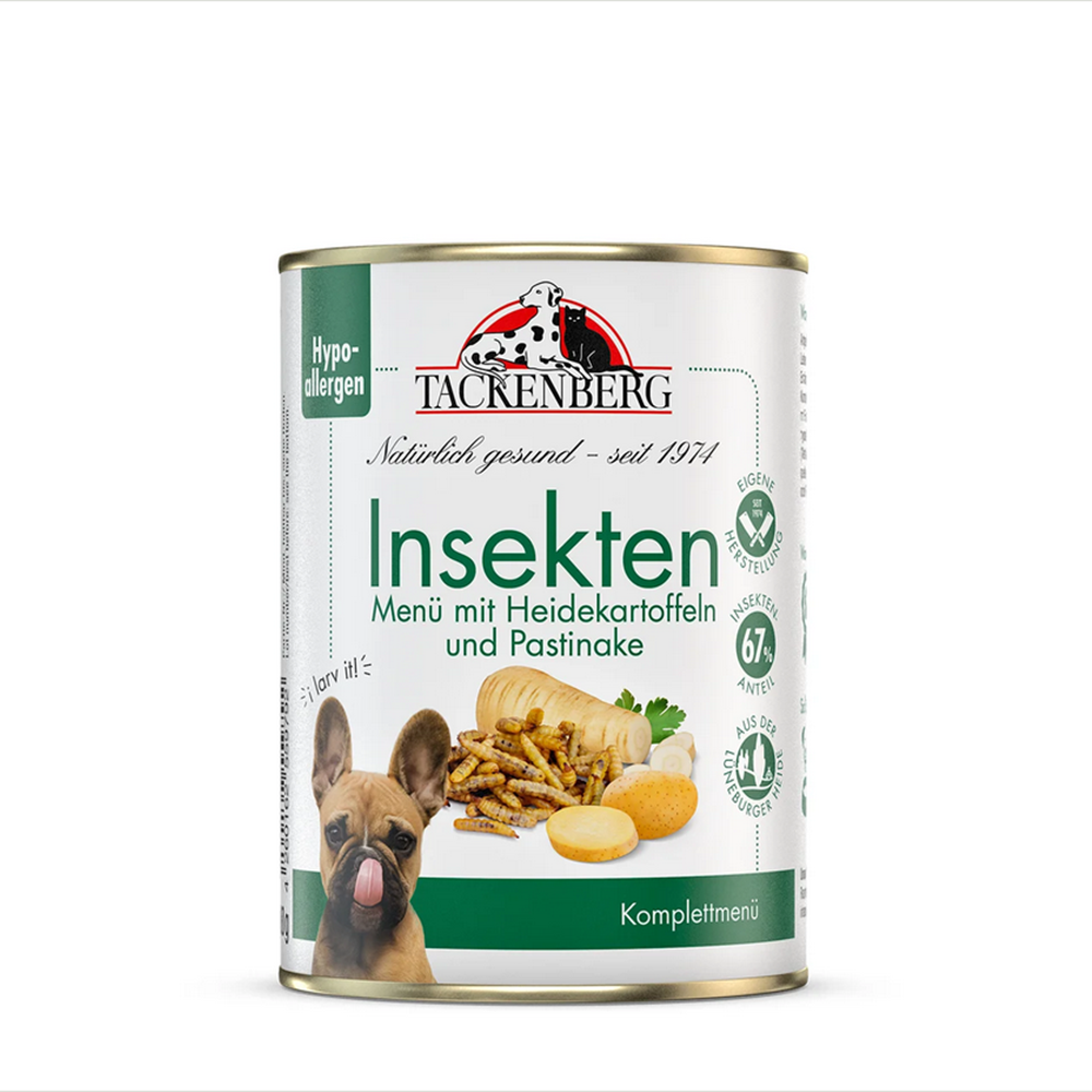Insektenfutter, Hundefutter, Pastinake, Kartoffel, Komplettmenü