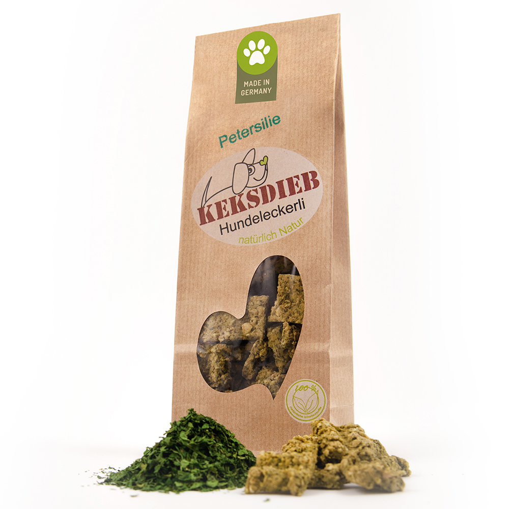 Keksnack, Hundeleckerli, Kausnack, Petersilie, Naturprodukt