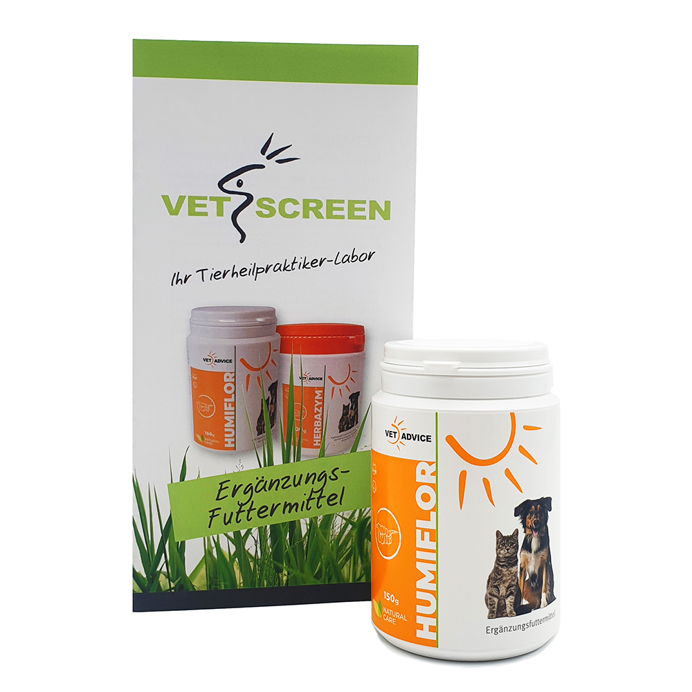 Vetscreen Humiflor für Hunde und Katzen 150g Kräuterig, Kräuter, Pflanze, Glas