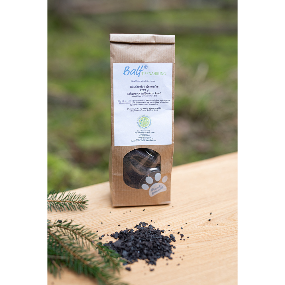 BALF getrocknetes Rinderblut Granulat 200 g BALF getrocknetes Rinderblut Granulat 200 g