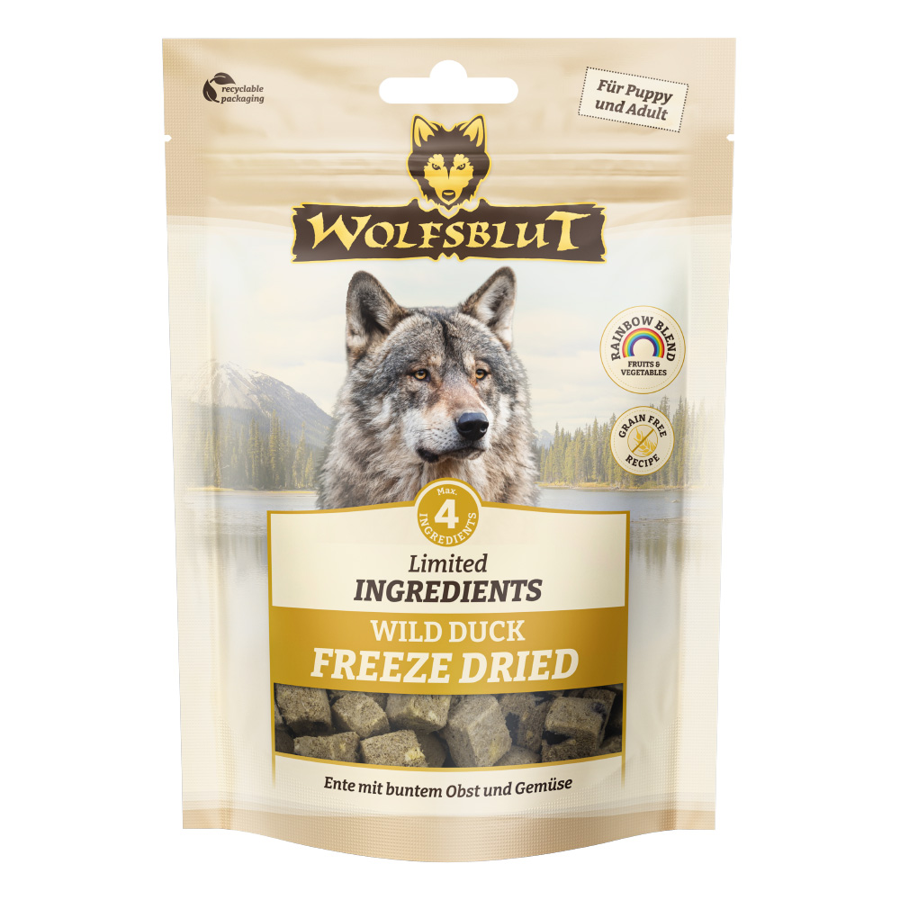 Wolfsblut Limited Ingredients Adult Freeze Dried Wild Duck 40g Tier, Kojote, Säugetier, Hund, Haustier