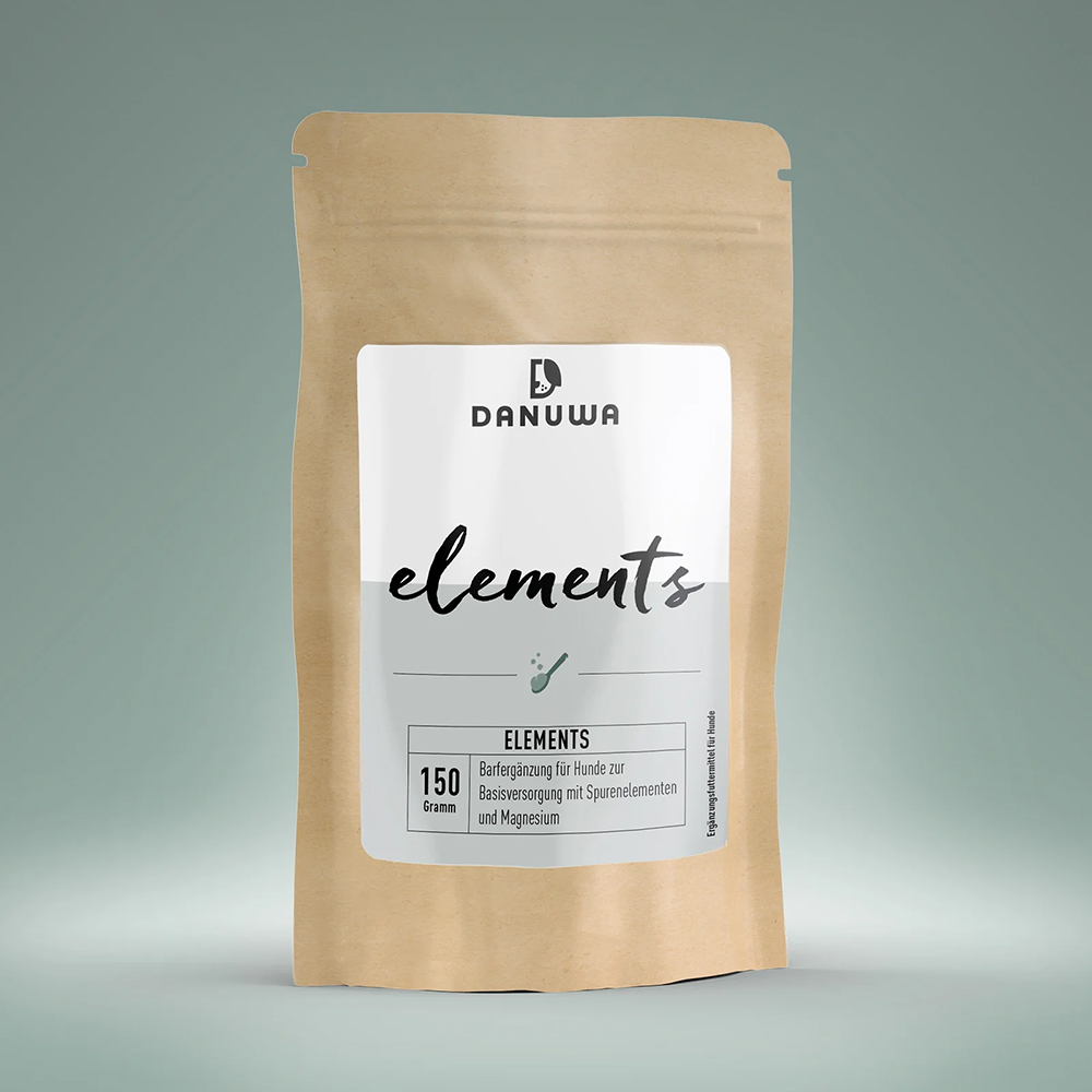 dog supplement, elements, 150 gram, packaging, bag