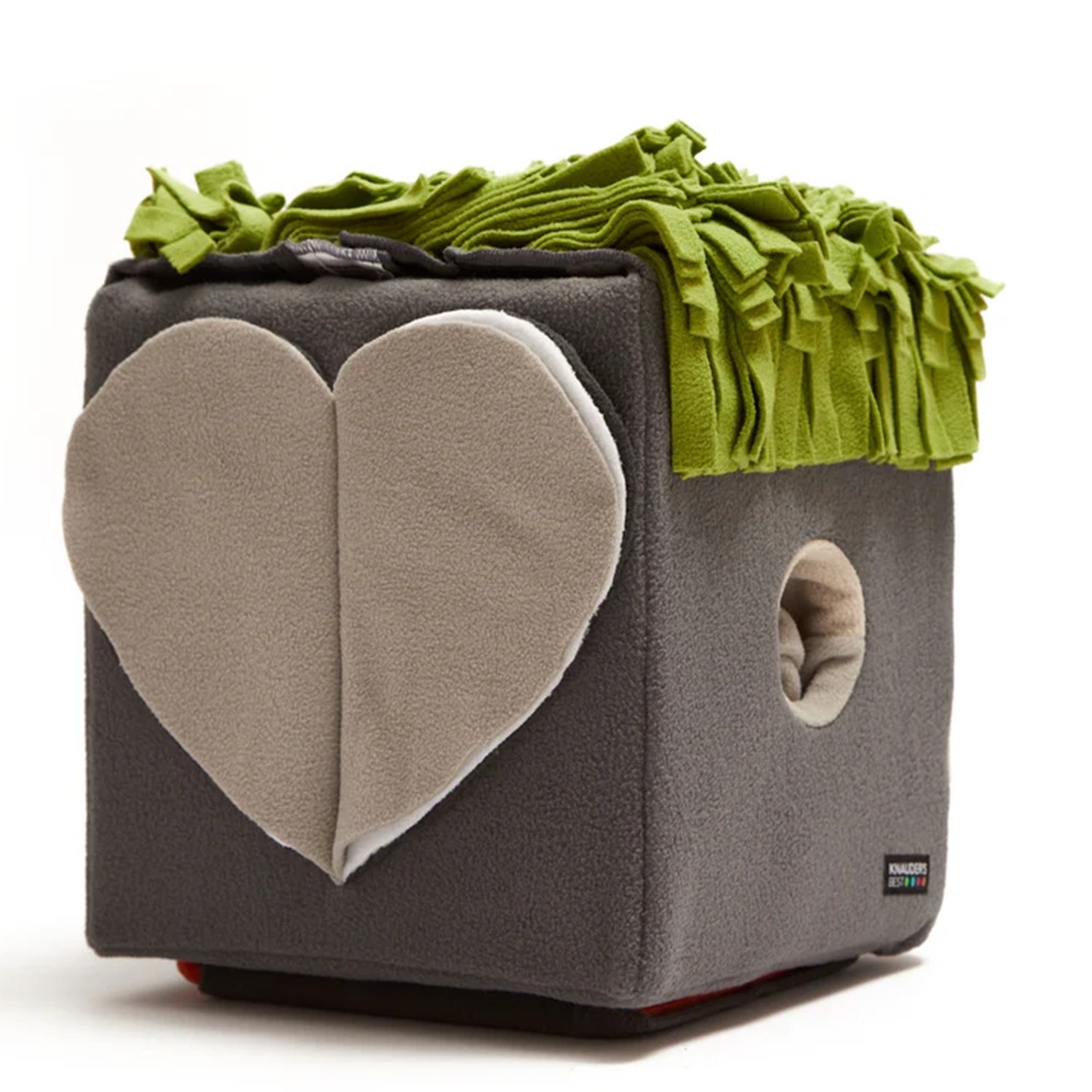 Kissenbox, Softikorpus?, Grau, Herzdekor, Kuschelbezug