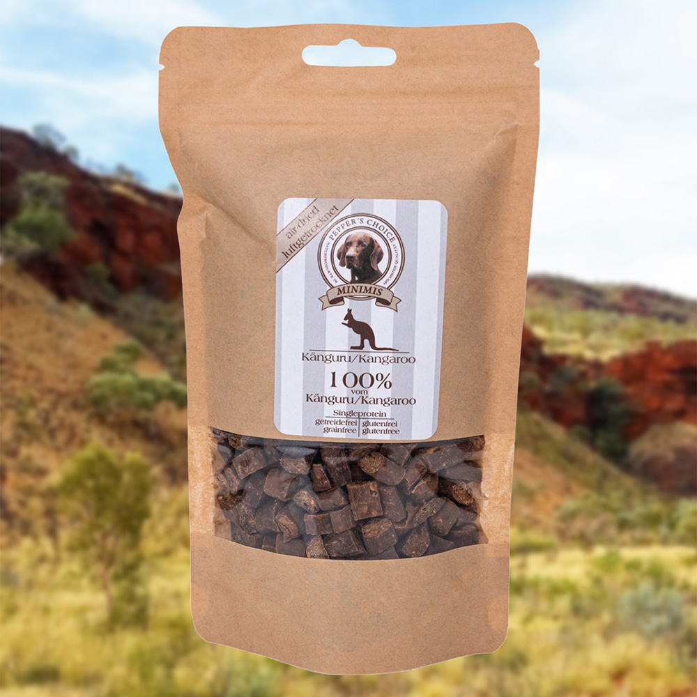 Känguru, Känguru-Fleischstückchen, Hundeleckerli, Getreidefrei, proteinreich