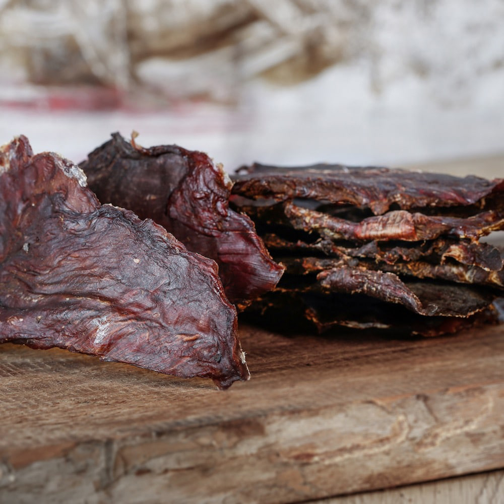 Rinderjerky, Trockenfleisch, Dörrfleisch, Rotes Fleisch, Snack