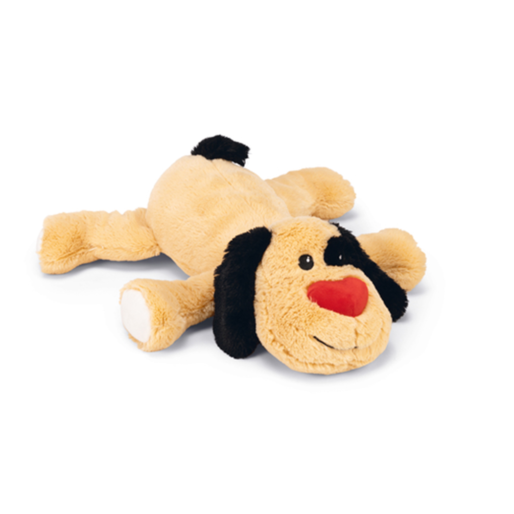 Plushie, Hund-Plush, Hundeplüsch, Beige, Roter Nose, weiches Fell