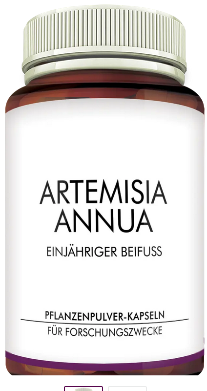 pflanzenpulver, kapseln, einjährigenbeifuß, artenisiaannua, phytotherapie