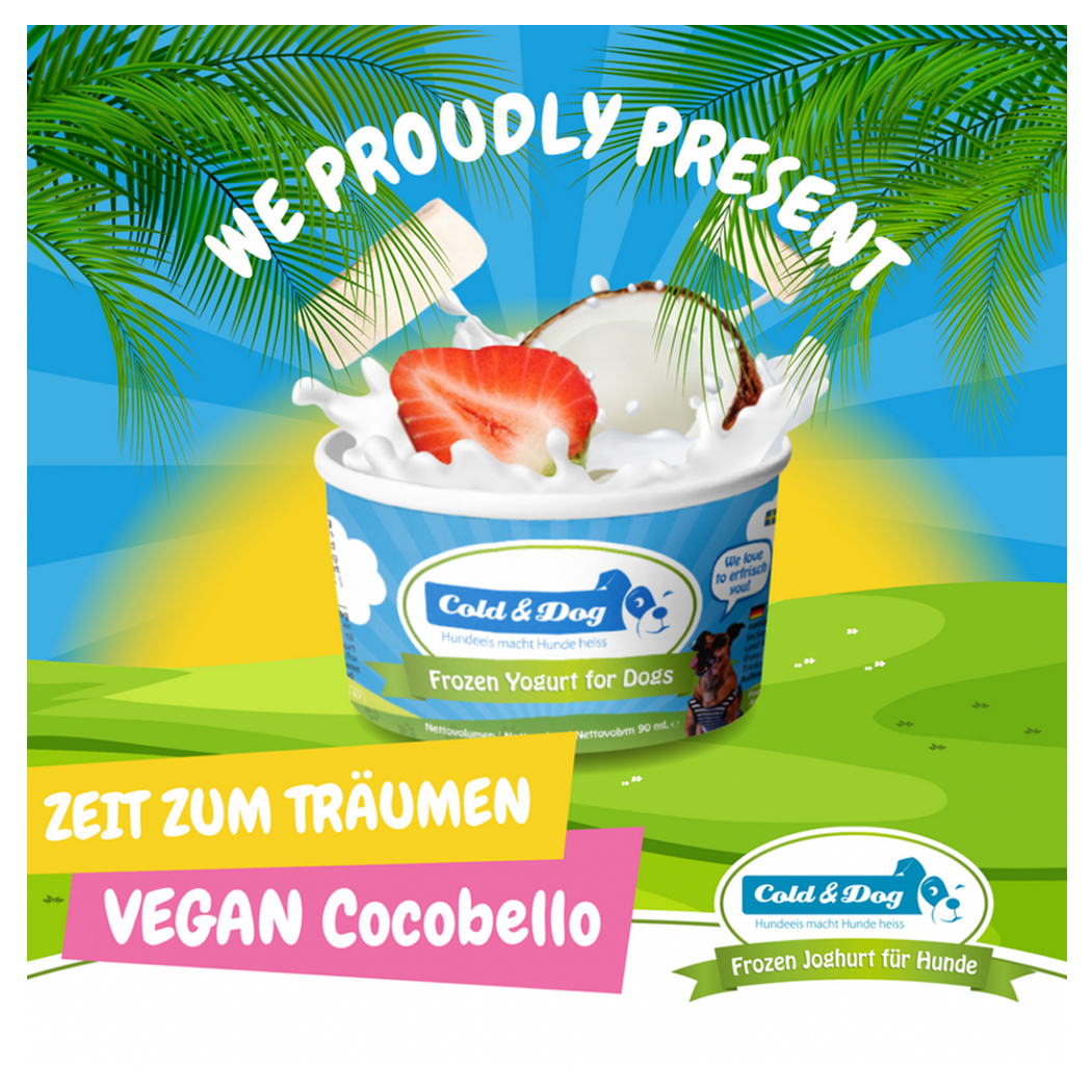 Frozen Yogurt, Dogs Treat, Kokos, Erdbeere, Panna Cudding