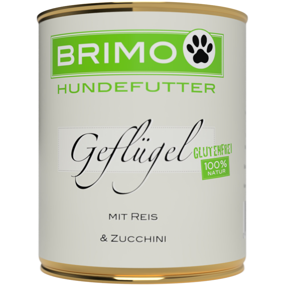 Hundefutter, Geflügel, Reis, Zucchini, glutenfrei