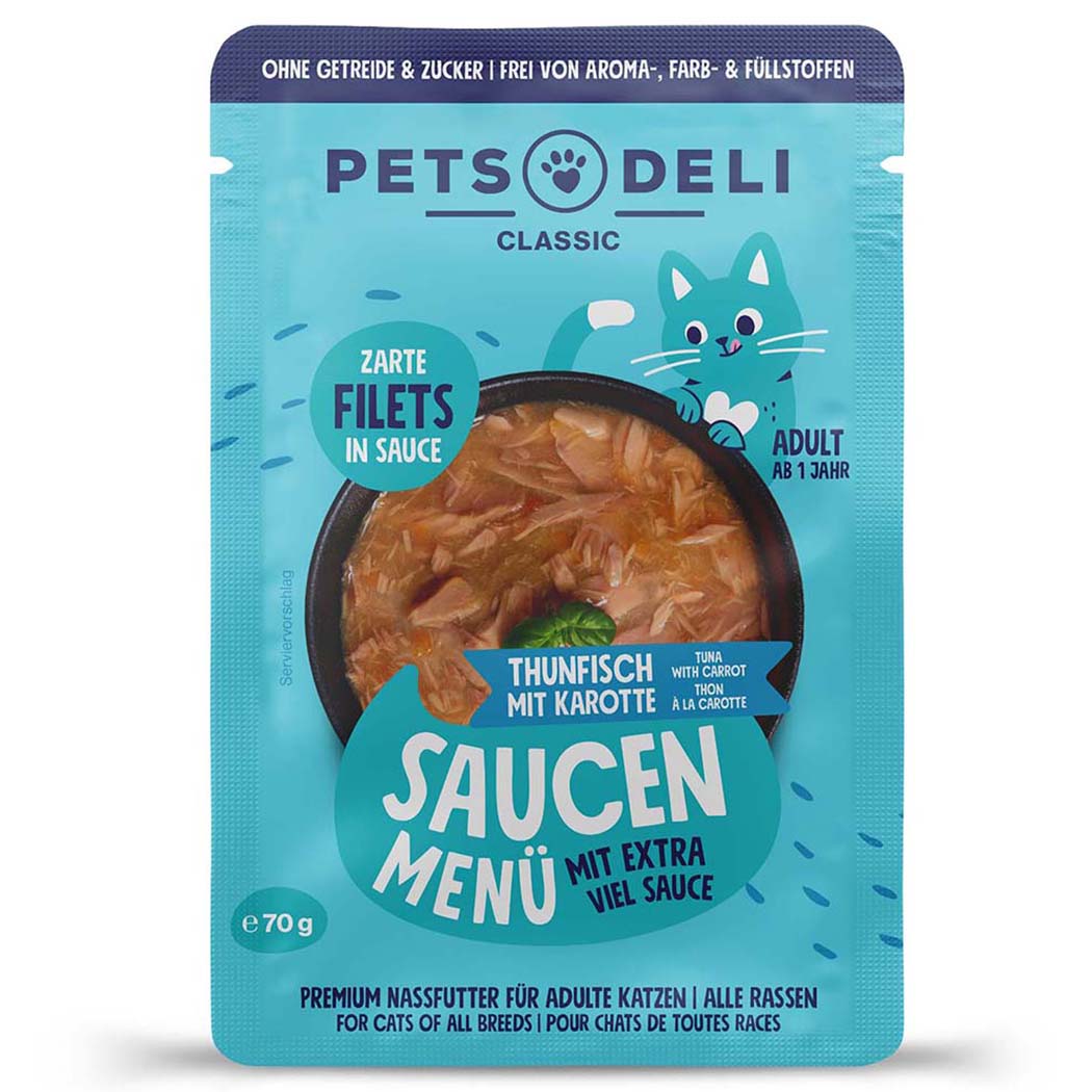 Katzenfutter, Dose, Ganze Filets, in Sauce, 70 g