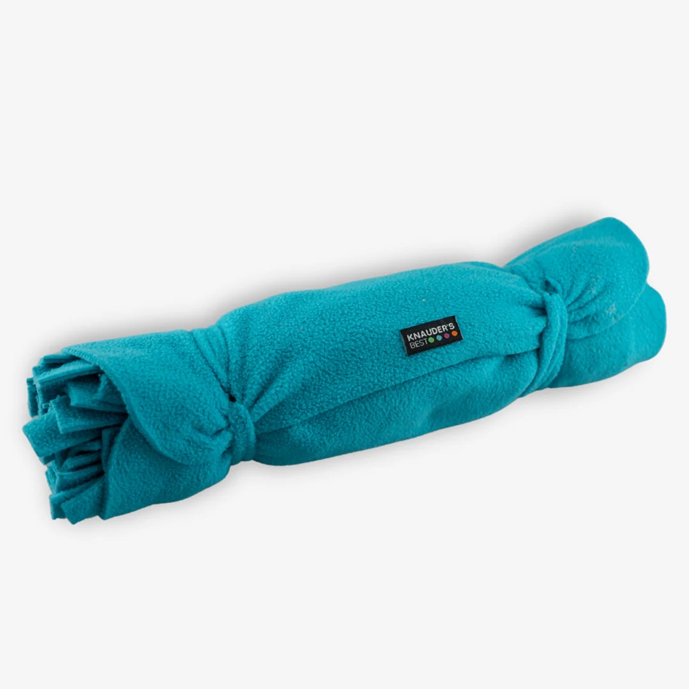 Fleece-Decke, Türkis, aufgerollt, Knäuder, weiches Material
