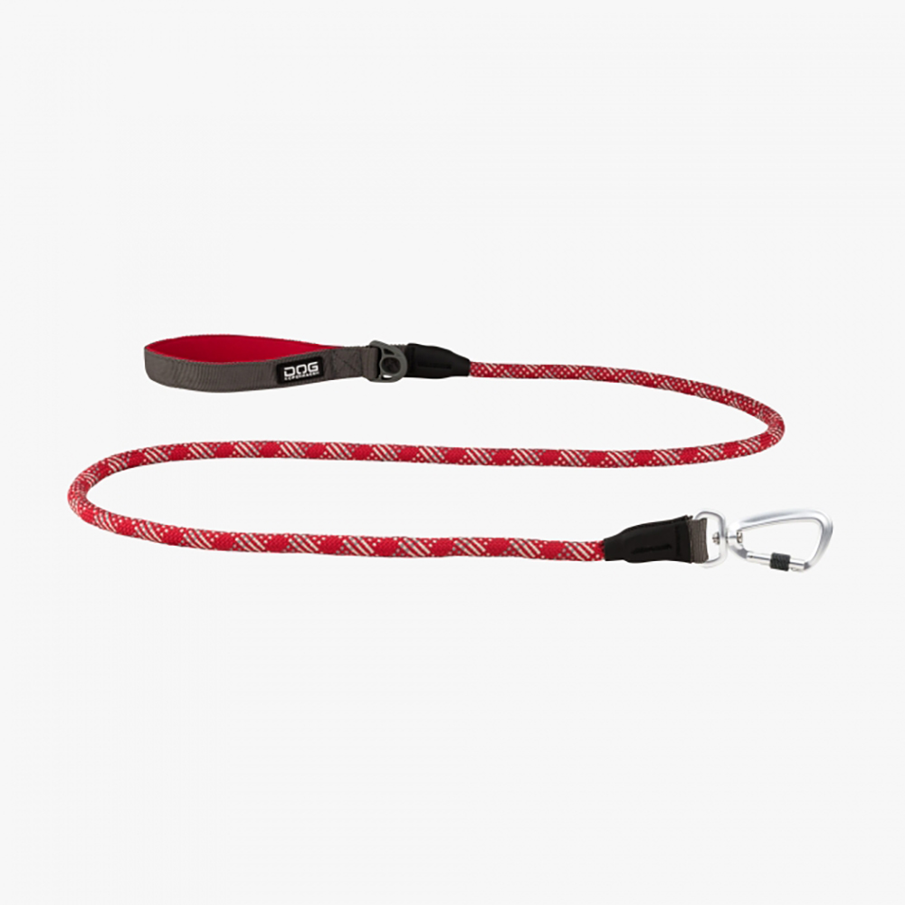 DOG Copenhagen Hundeleine V2 Urban Rope Leash Classic Red S - kleiner Karabiner