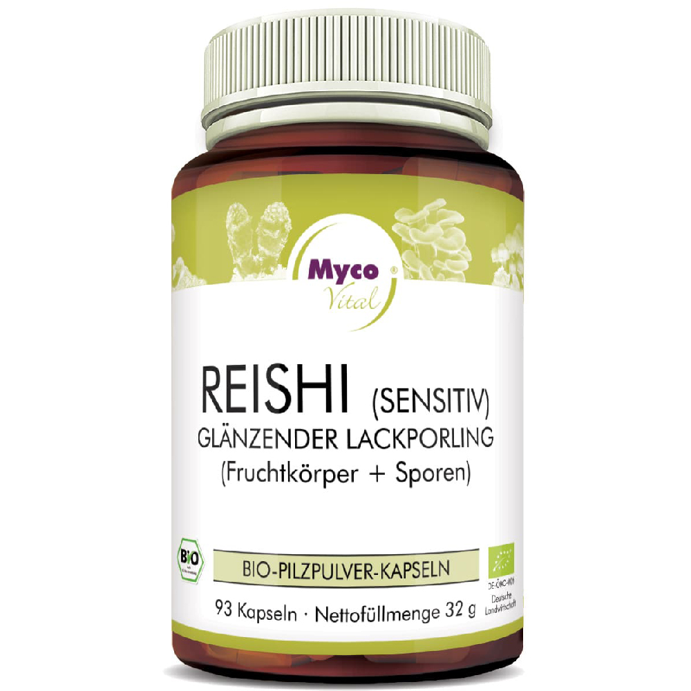 Kapseln, Pilzpulver, Reishi, Lackporling, Bio