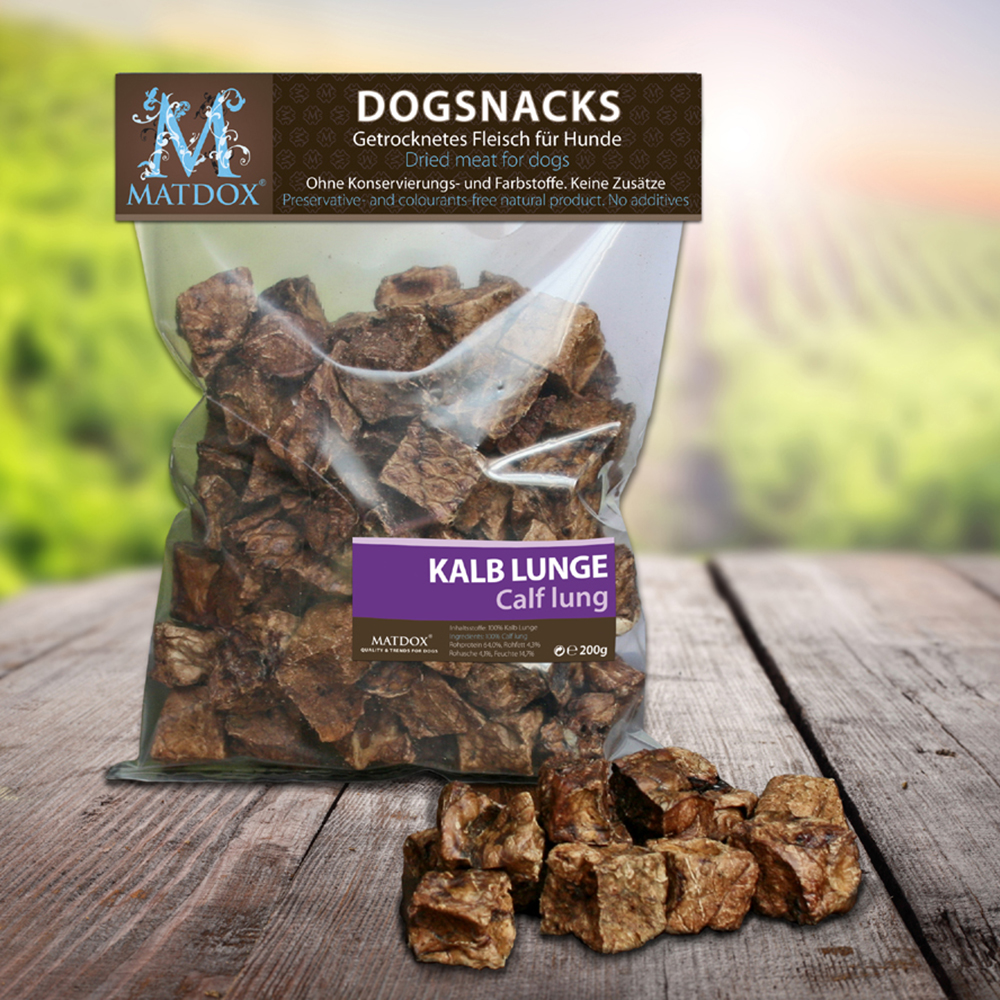 Matdox Hundesnack Big-Pack Kalb Lunge 200g Beutel