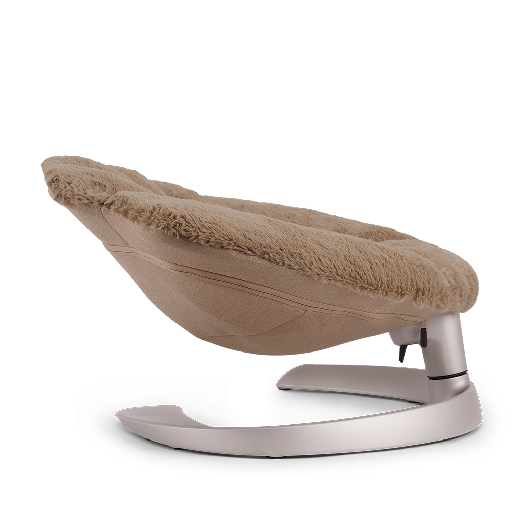 Sessel, Bezug, Sessel mit Fell, Gehäuse Metall, Bezug Braun