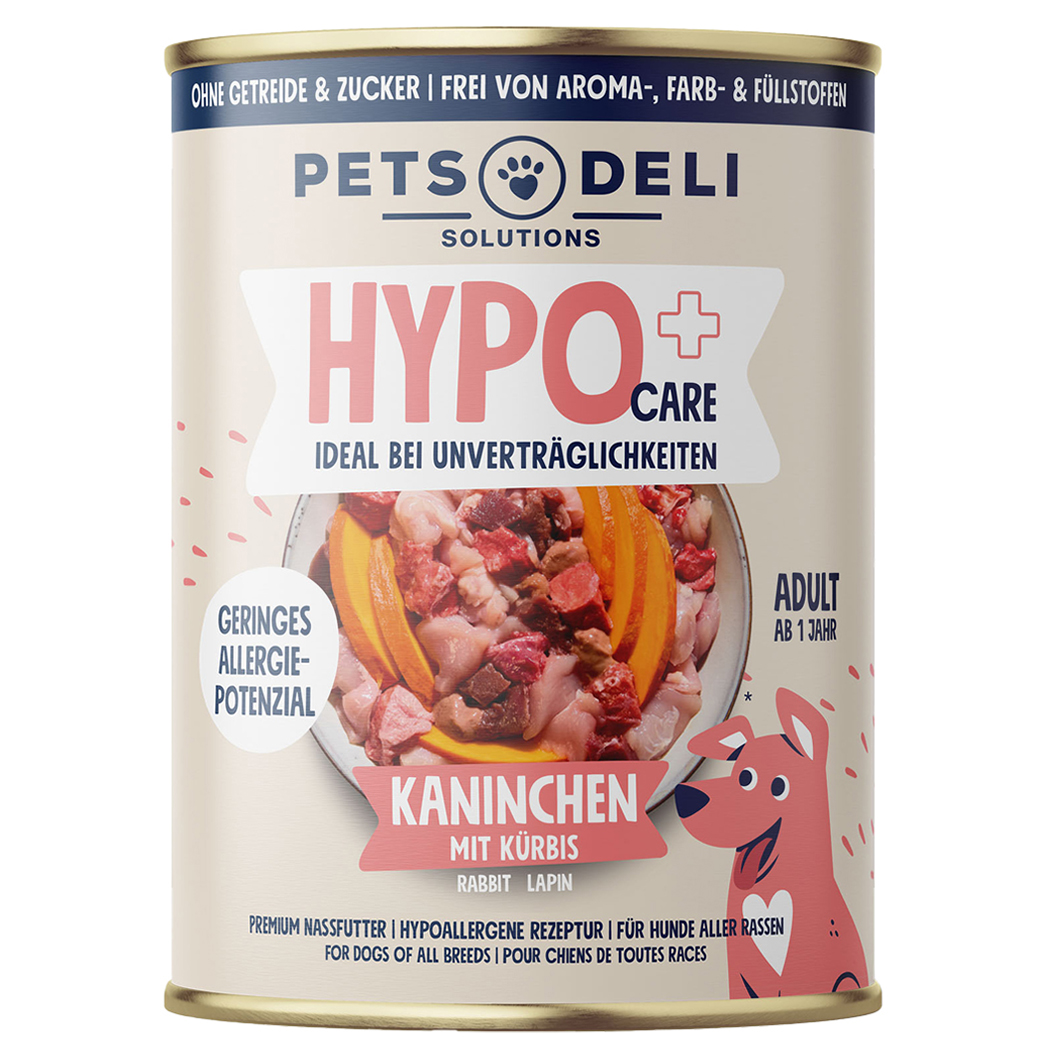 Hundeessen, Kaninchenfleisch, mit Kürbis, Dosenformat, Hypoallergen