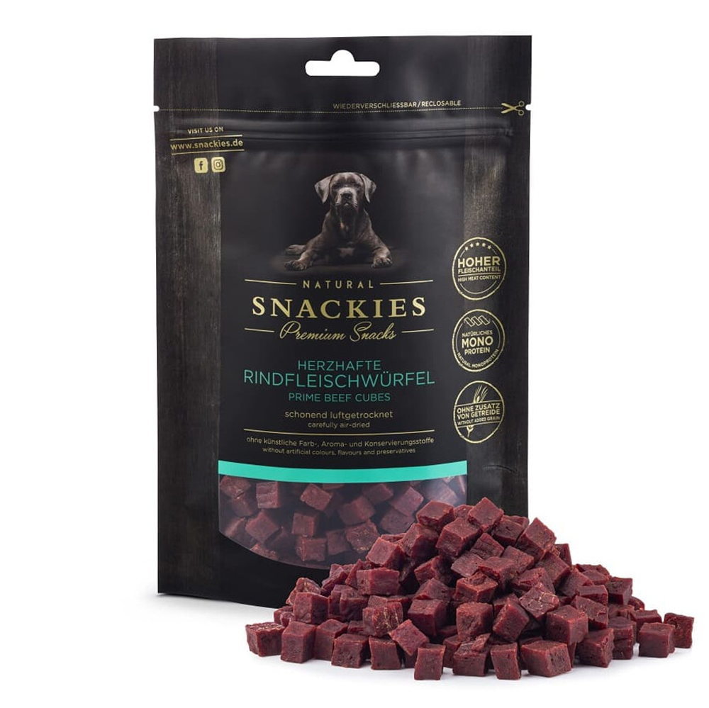 Rinderfleischwürfel, Hunde-Snacks, Trockenwürfel, Premium Snack, Naturprodukt