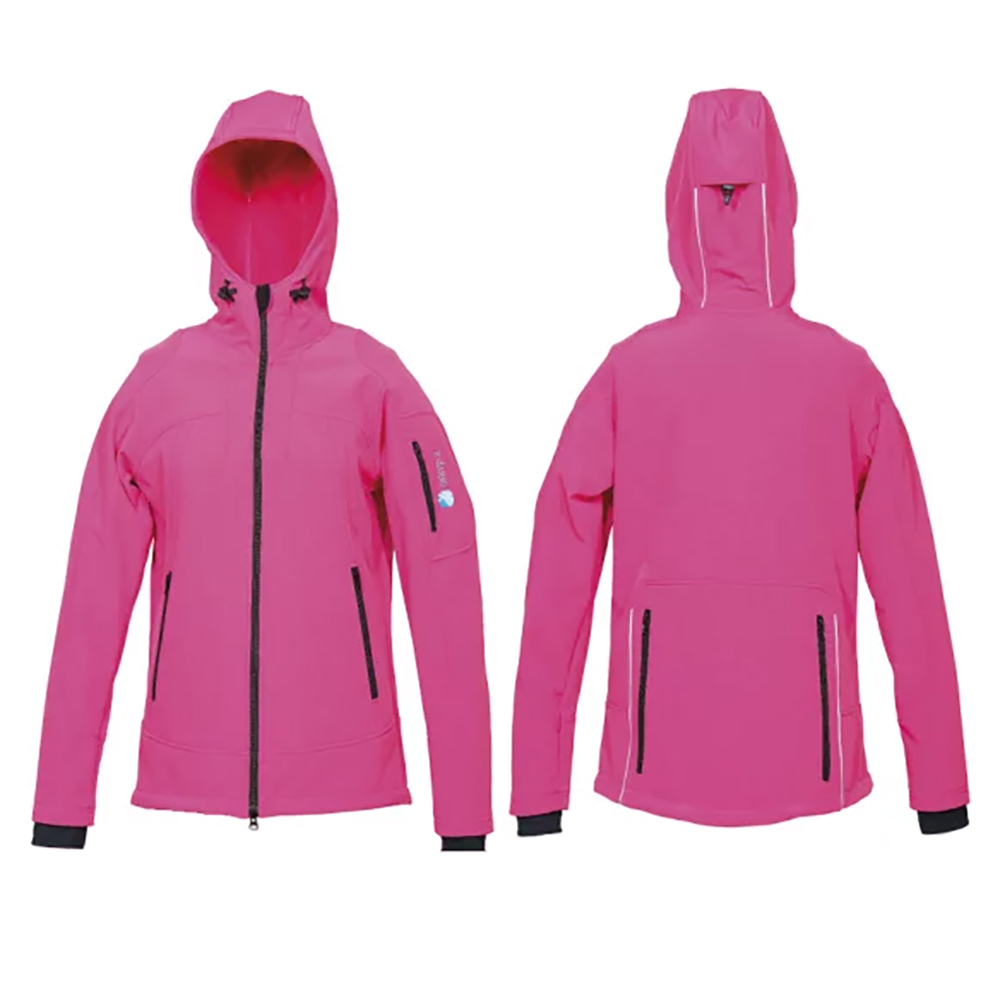 Jacke, Pink, Kapuze, Reißverschluss, Taschen