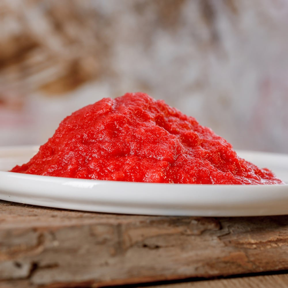 Rote Paste, Köstliche Paste, Kochzutat, Pürierte Tomaten, Tomatensauce Grundmasse