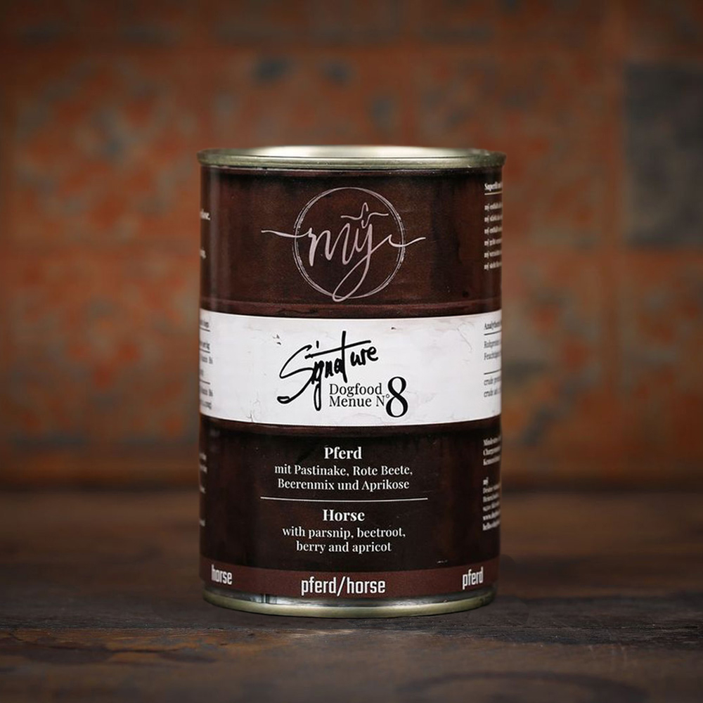 Dosenfutter, Hunde, Hundefutter, Pferd, mit Fleisch