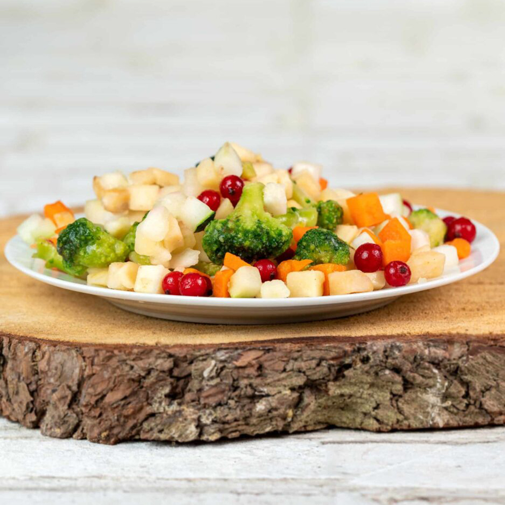 gemüsemix, wintergemüse, brotwürfel, cranberries, farbig