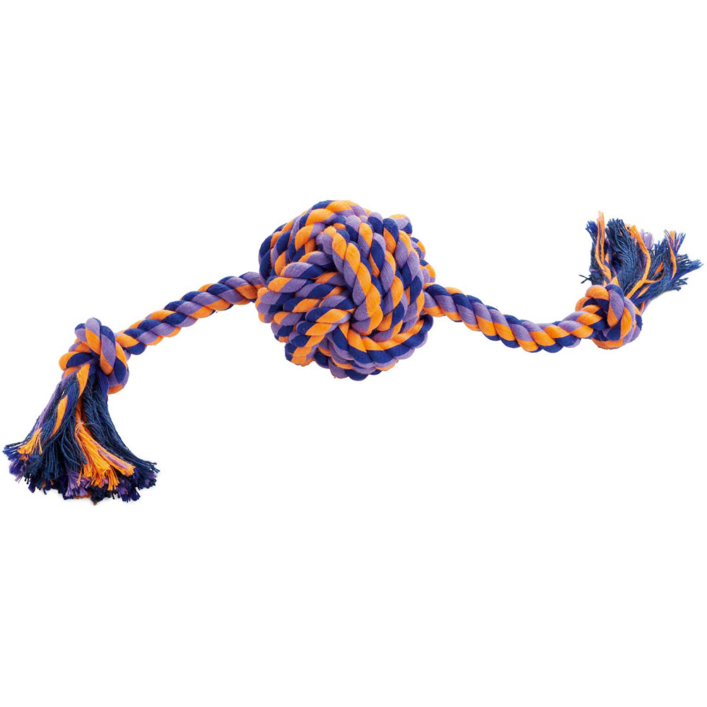 Hundespielzeug, Knotenknoten, Seilspielzeug, Nylon-Seil, Buntes Muster