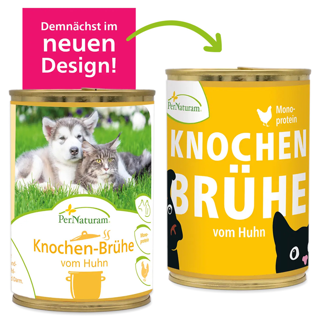 Katzenfutter, Knochen-Brühe, Huhn, Monoprotein, Dosenfutter