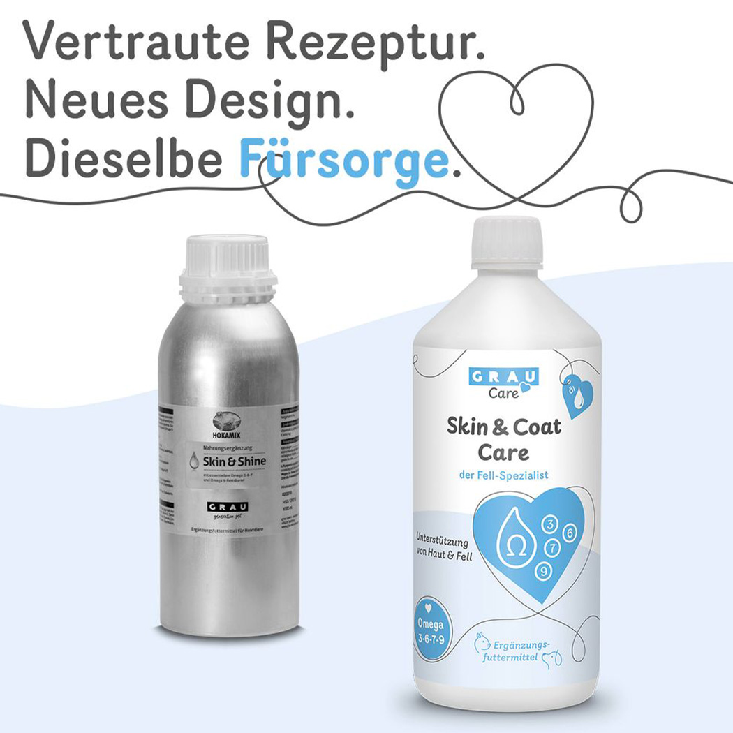 Skin & Coat Care, Omega-3-6-7-9, Tiernahrungsergänzung, Flasche, weiße Flasche