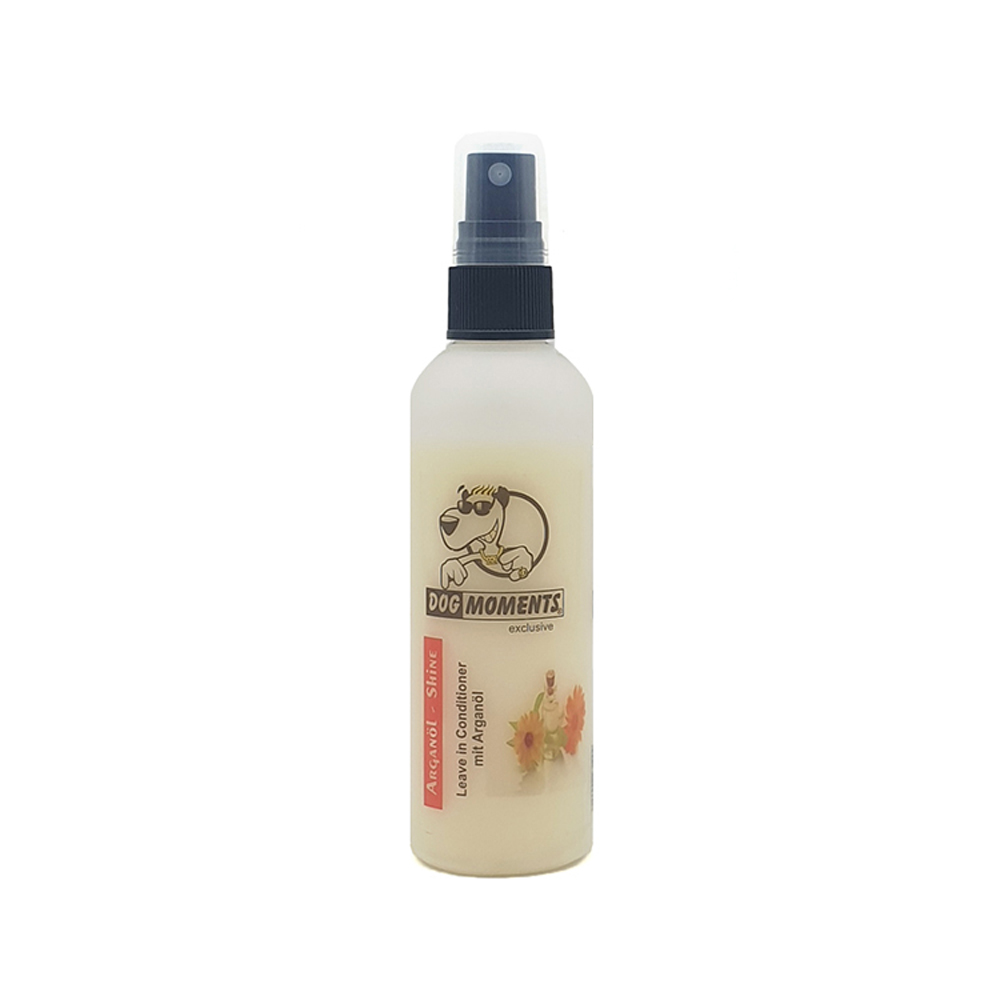 Dog moments, Leave-in conditioner, Argan oil, Blumiger Duft, Sprühflasche