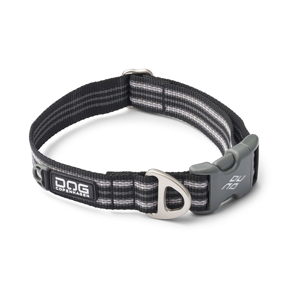 Halsband, Pet collar, Grau, Streifen, Klickverschluss
