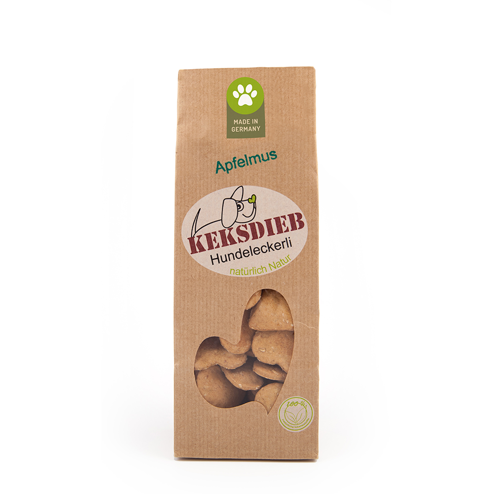 apfelmus, kekse, hundeleckerli, naturlich, kartonverpackung