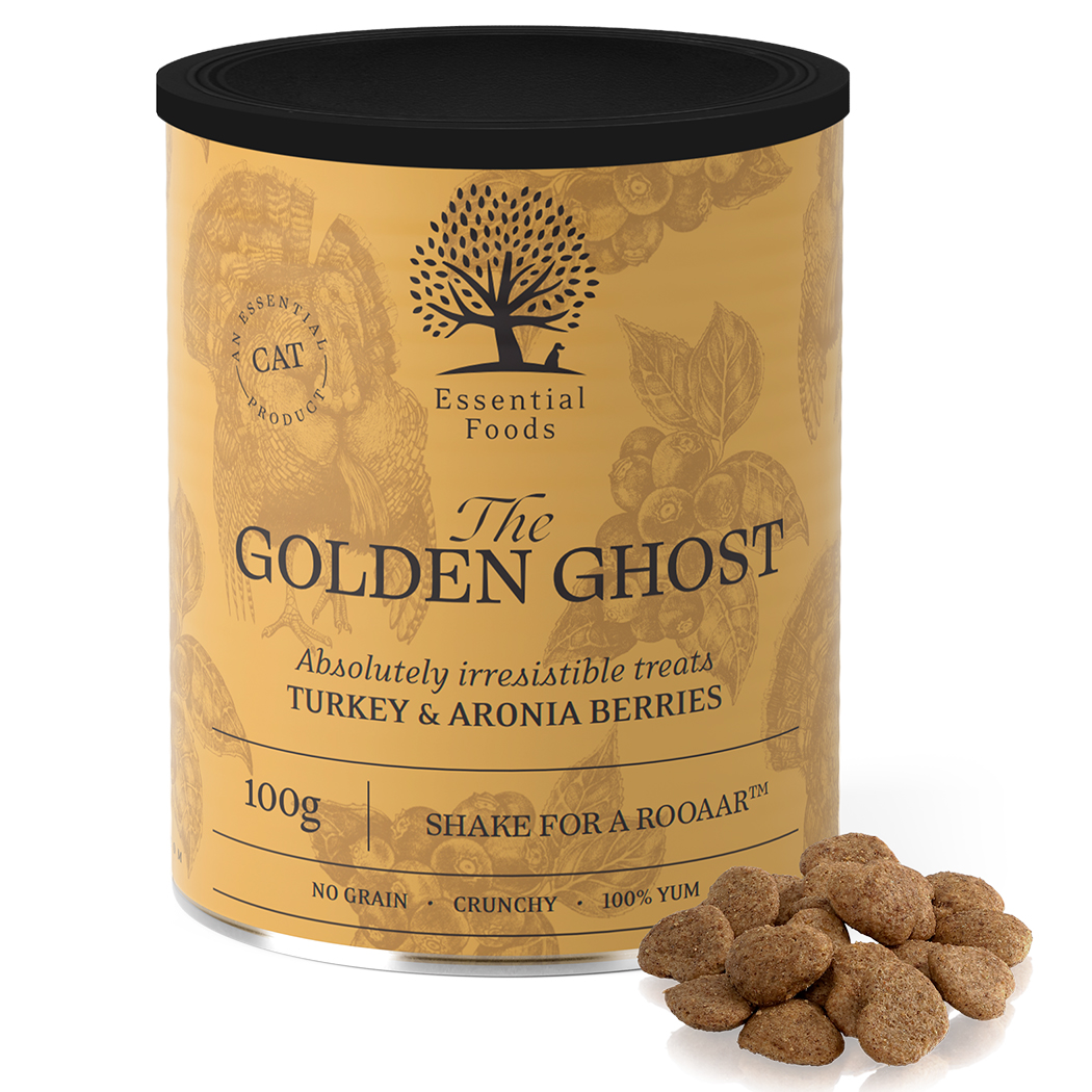 Katzensnacks, Truthahn & Aronia, 100 g, Knusprig, Goldene Dose