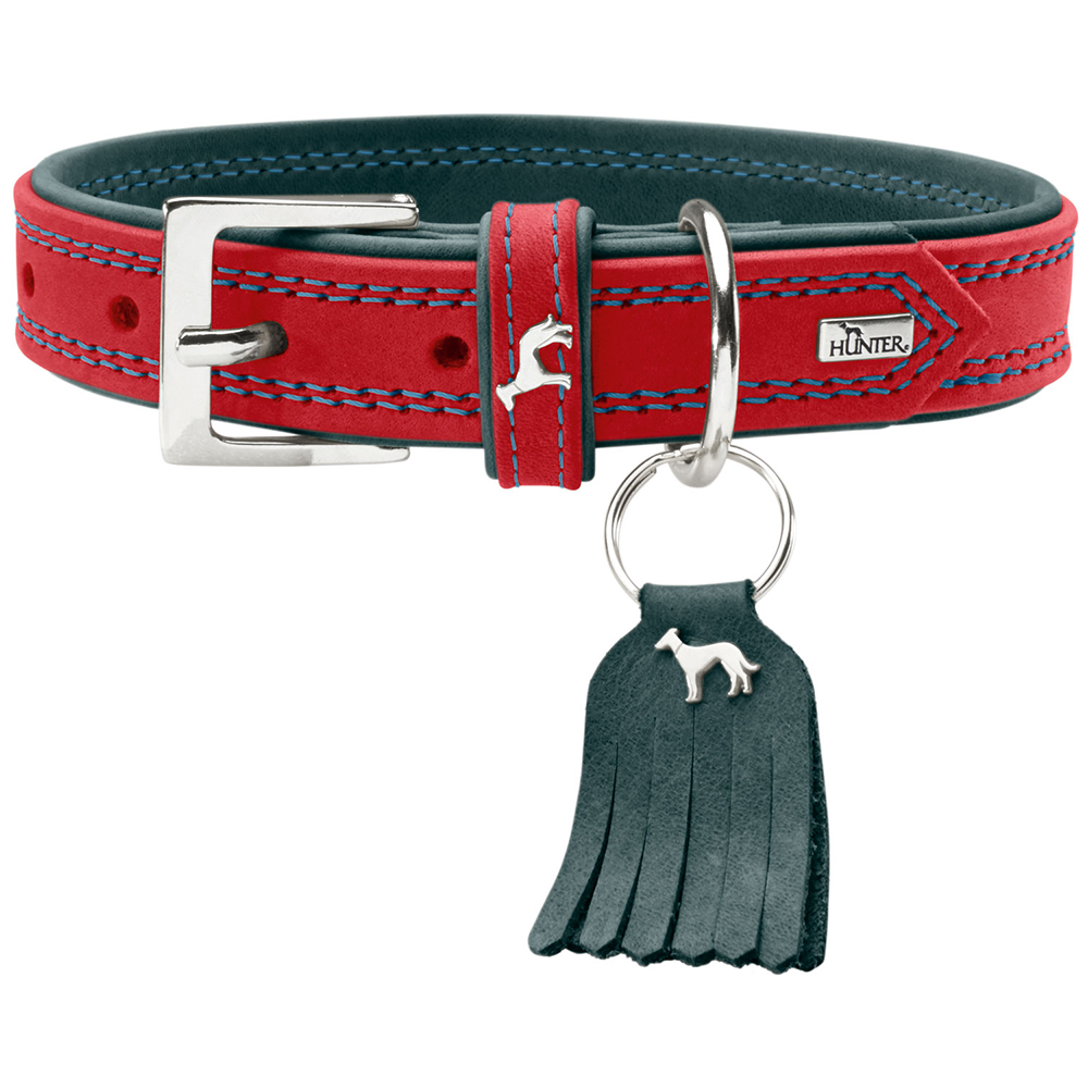 HUNTER Halsband Lucca Größe 50 rot/türkis