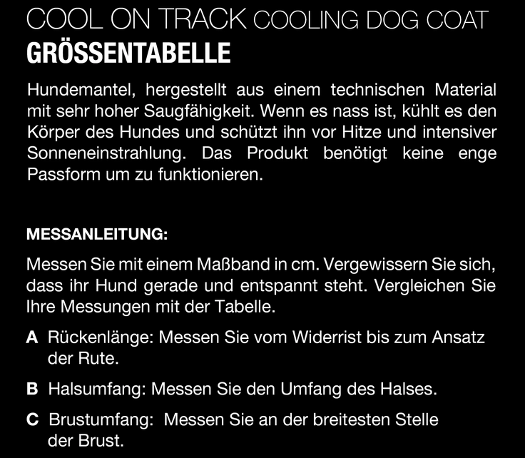 Cool on Track Cooling Weste Rückenlänge 25cm