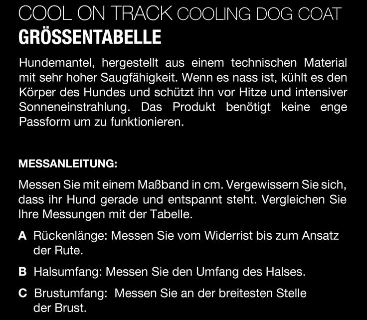 dog-coat, cooling, technische-matieral, grau-schwarz, grosse-größentabelle