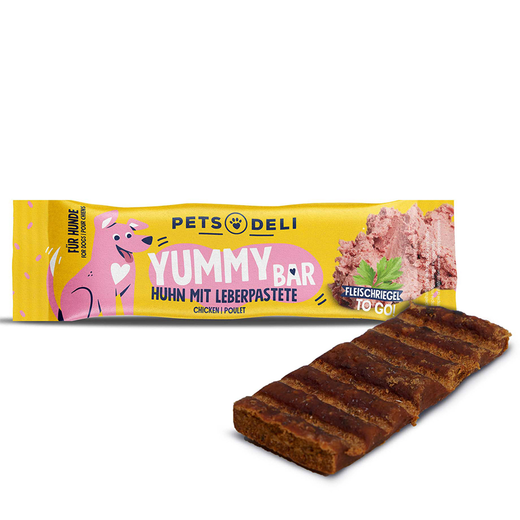 Hundefutter, Yummy Bar, Pastete, Huhn, Leberpaste